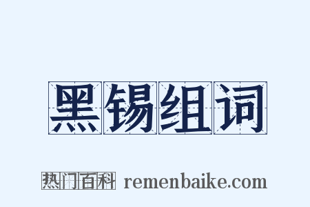 黑锡组词是什么意思的图片